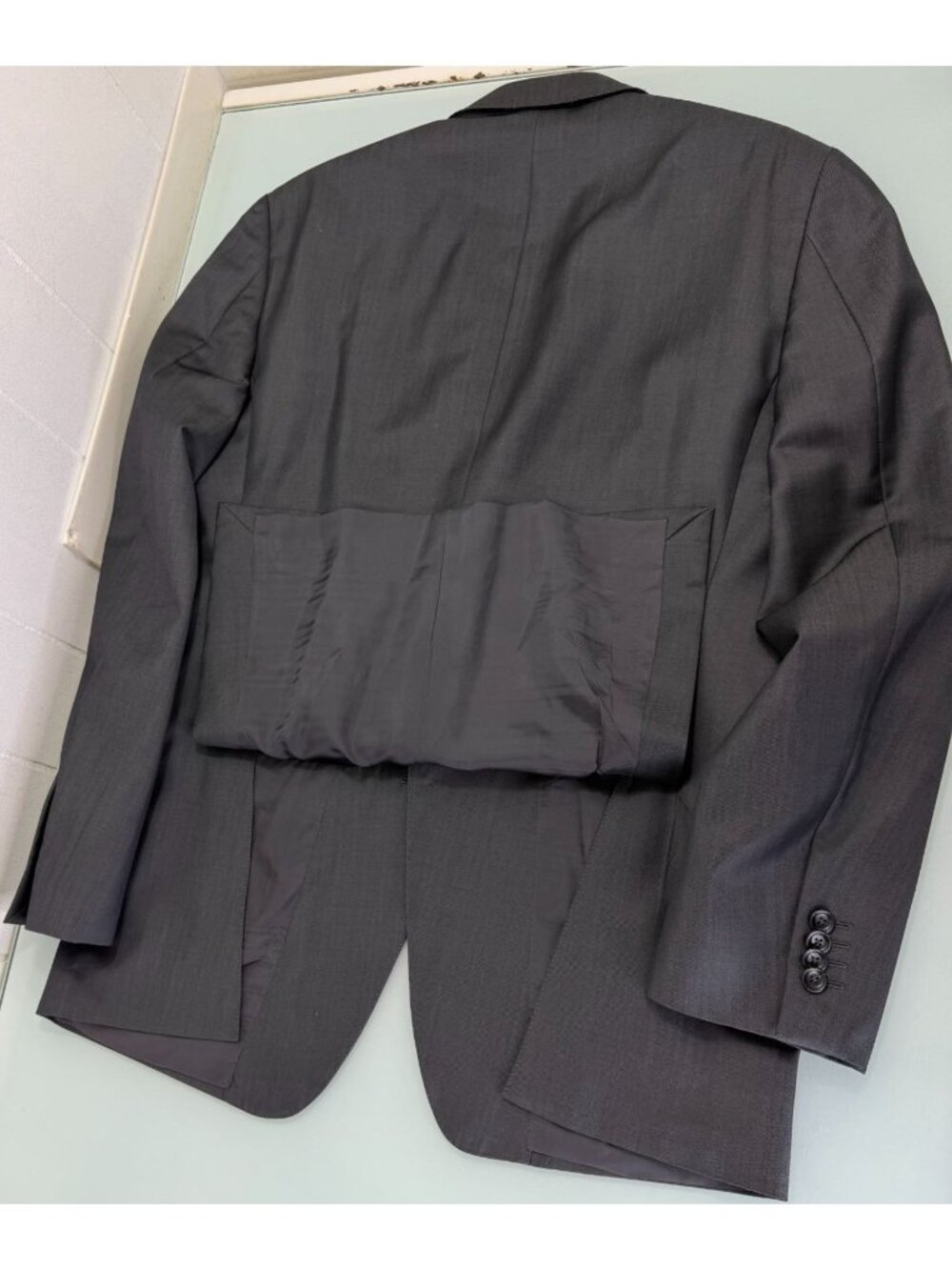 Z Zegna City Blazer US 40R Mohair Wool Blend Black Double Vent Two Button - Picture 5 of 11